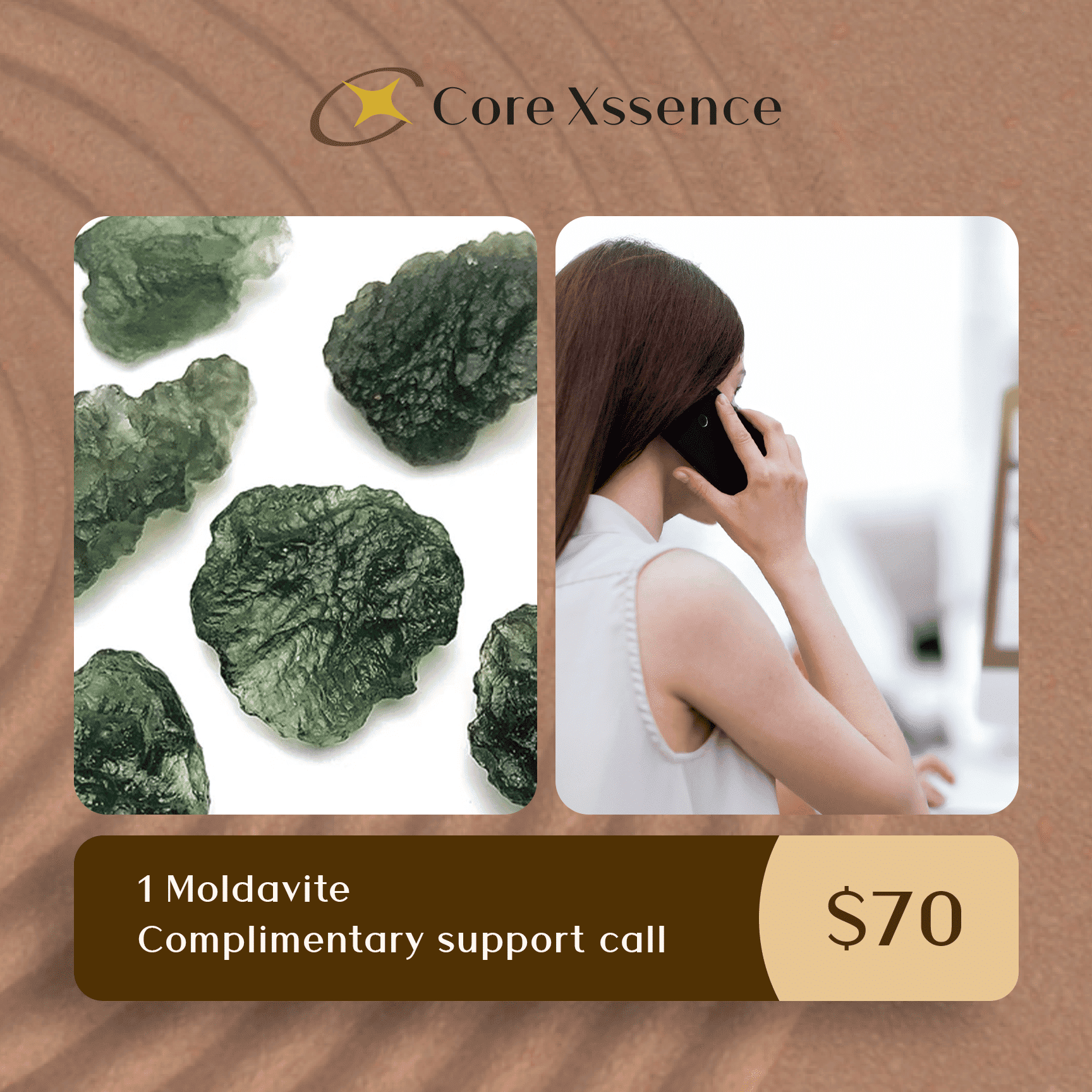 1 Moldavite + Complimentary support call